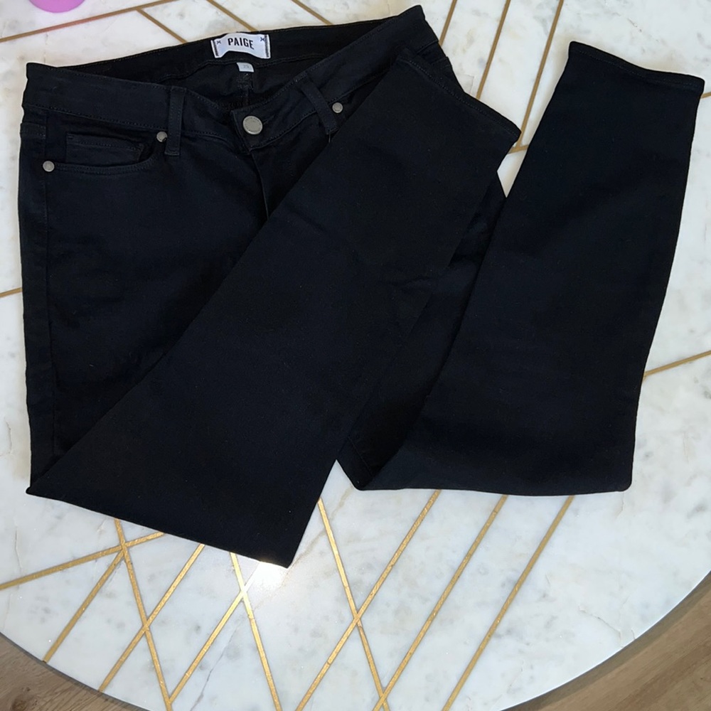 PAIGE Vertugo ankle black stretch denim SZ 29